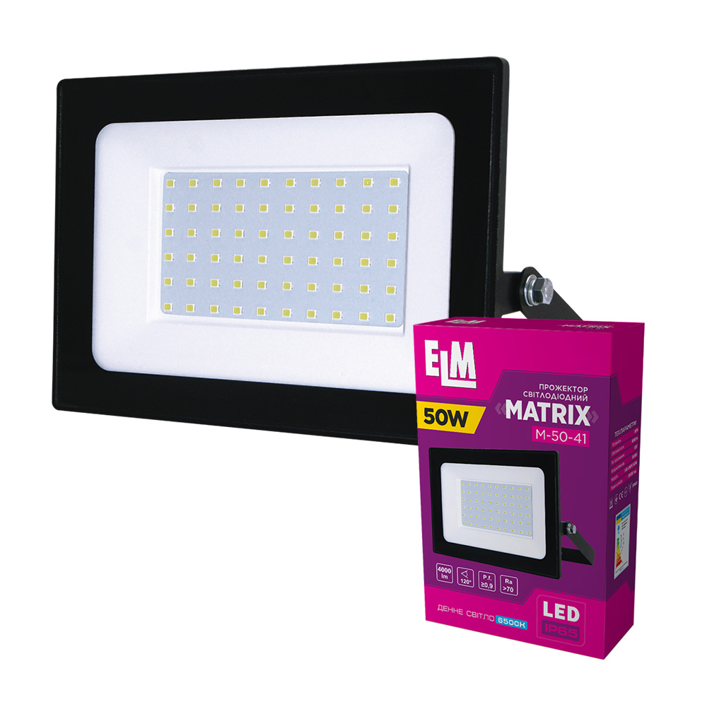 Прожектор світлодіодний ELM Matrix M 50 Вт 6500К